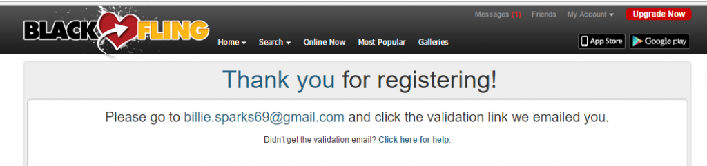 Black ling.com email validation