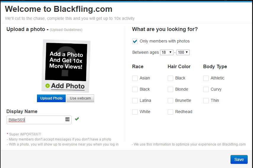 BlackFling.com strong profiles