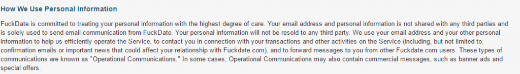 Fuckdate.com personal information