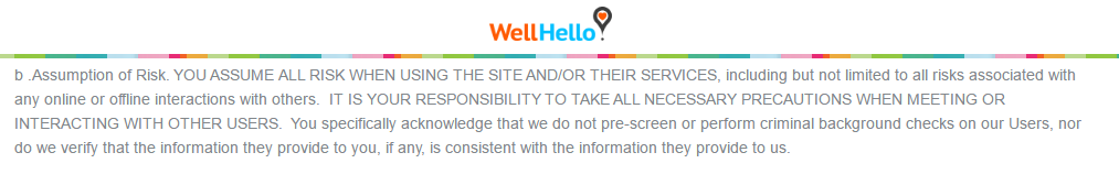 WellHello.com user risk