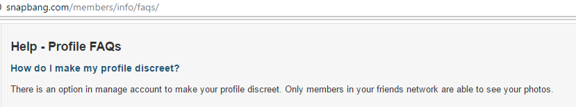 Snapbang discreet profiles