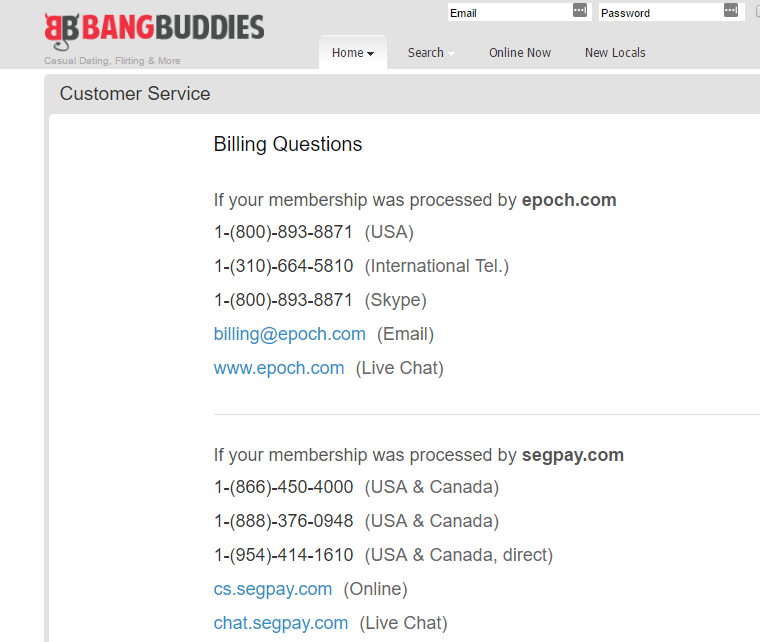 Bangbuddies.com-customer support