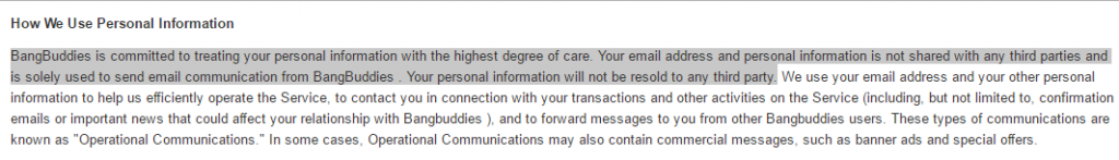 Bangbuddies.com-personal information