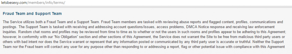 letsbesexy.com fraud and support team