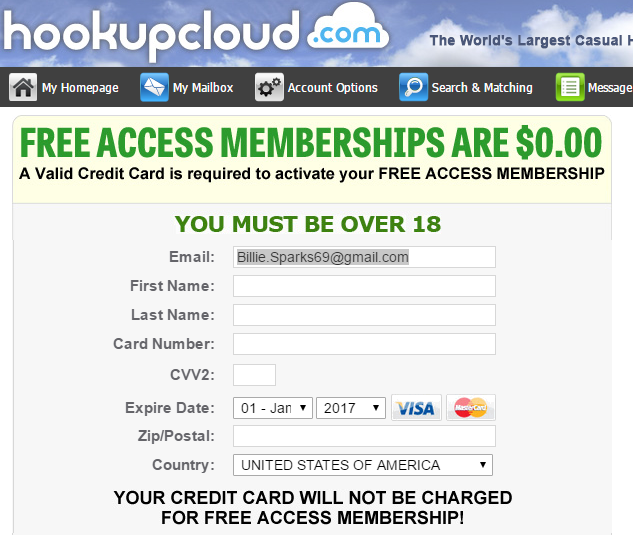 Hookup Cloud credit card preauthorization