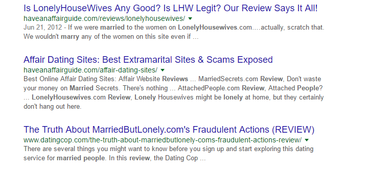 Married & Lonely People terms reviews