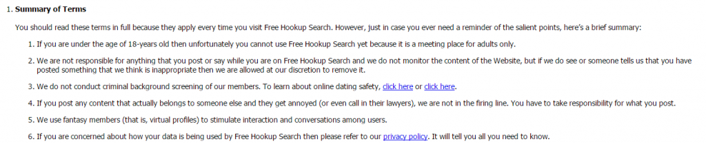 Free Hookup Search screencap
