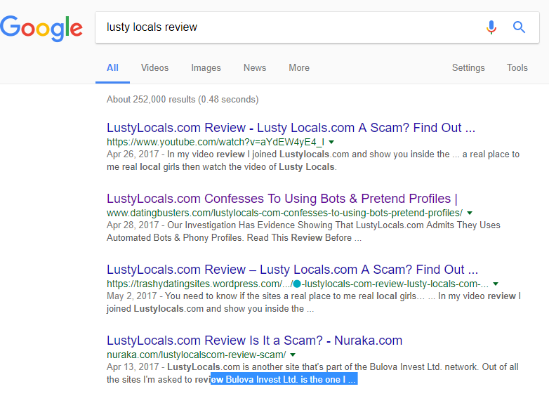 Lusty Locals scam reviews