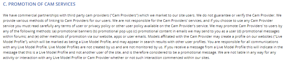 MaturesforFuck Cam Services