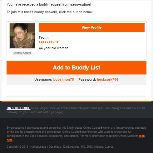 Naked Locals cupid emails