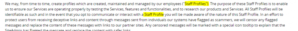 staff profiles terms