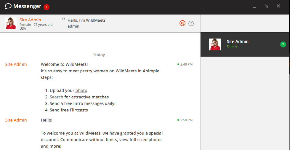 WildMeets free messages