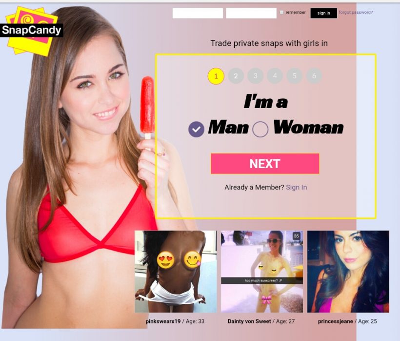 SnapCandy.com screenshot