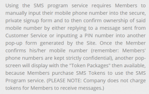 SMS charges