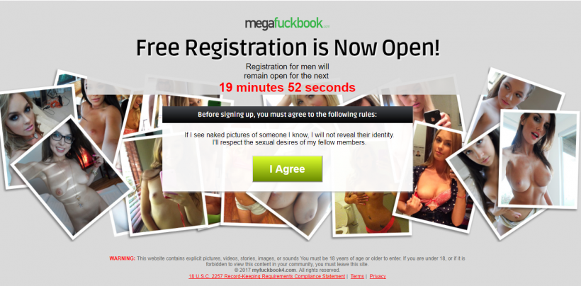 Hotties-Finder.com redirects to MegaFuckbook and MyFuckbook