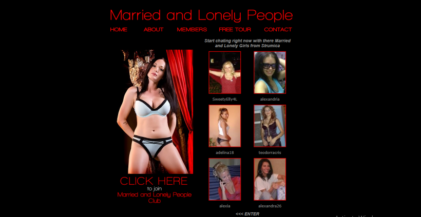 MarriedandLonelyPeople.com screencap