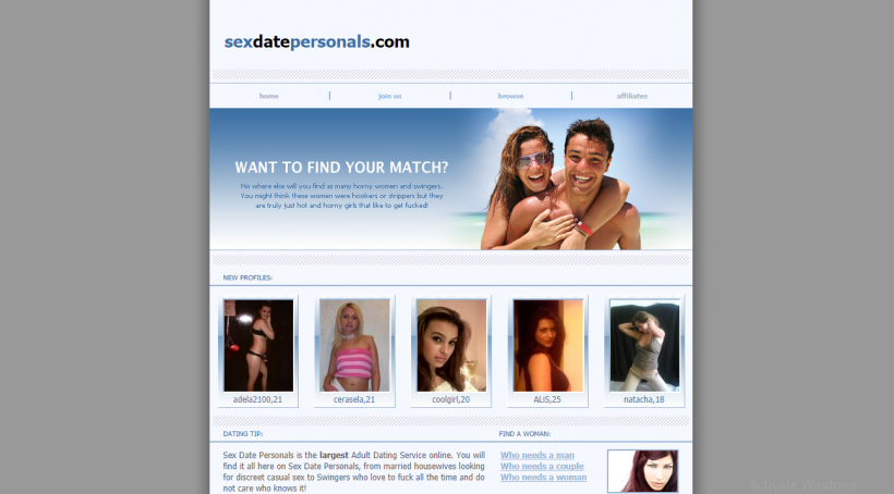 SexDatePersonals.com screencap