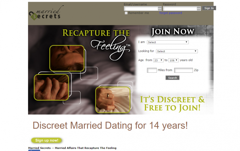 MarriedSecrets.com screencap
