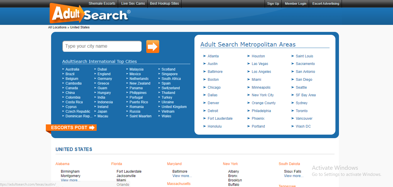 Adult Search screenshot