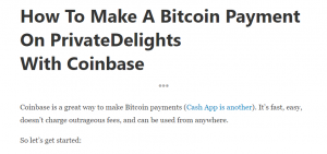 Private Delights Review Bitcoin Payment