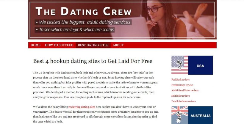 Dating crew Review home page