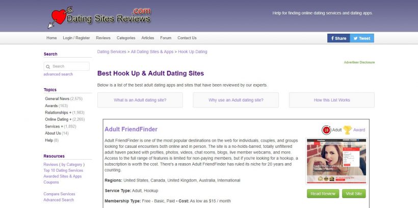 DatingSitesReviews.com Report home page