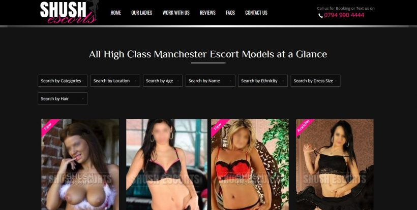 Shush Escorts Review home page