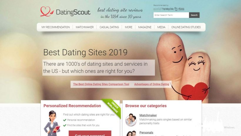 Dating Scout Review home page