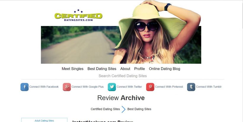 Certified Dating Sites review home page