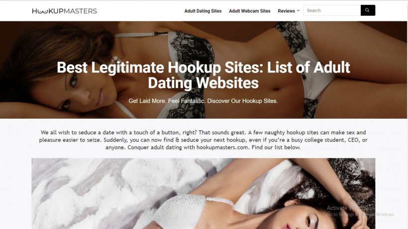 Hookup Masters review home page